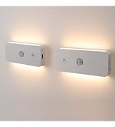 Led Motion Sensor Night Light 2 Pack, Rechargeable Stair Light 1100mAh, Dimmable Hallway Lights w...