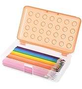 HUTUDD Plastic Pencil Box, Large Pencil Case, Clear Pencil Boxes with Snap-tight Lid, Hard Crayon...