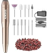 AIRSEE Home Lite Portable Electric Nail Drill Machine with adapter for Beginners, EFile for Acryl...