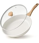 SENSARTE Nonstick Ceramic Frying Pan Skillet with Lid, 9.5 Inch Omelet Pan, Healthy Non Toxic Che...