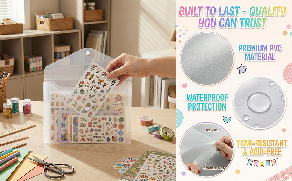 Waterproof and Durable for Sticker Storage
