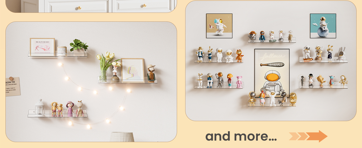 acrylic shelves