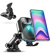 RexingUSA X5 Motorized Qi Car Mount - 15W/7.5W Wireless Charging, Auto Sensing Clamping, Windshie...
