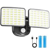 YTKIH Rechargeable Battery Operated Motion Lights 2500LM &amp; 4000LM Motion Sensor Security Lights(1...