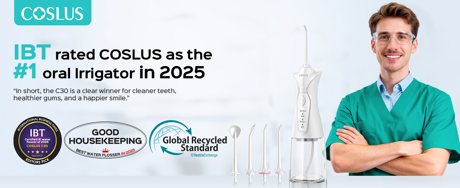 COSLUS C30 Water Dental Flosser Pick for Teeth