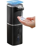 Automatic Liquid Soap Dispenser, 13.5oz/400mL, USB Rechargeable, 9-Level Adjustable, IPX5 Waterpr...