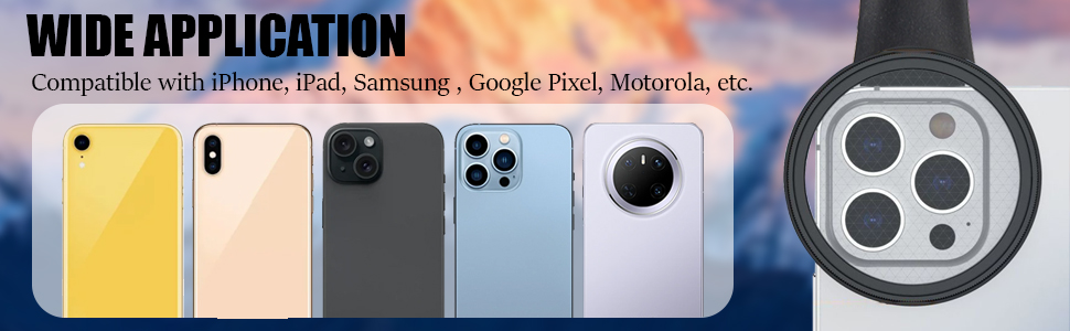 52mm Clip-on CPL Phone Camera Lens Filter Kit