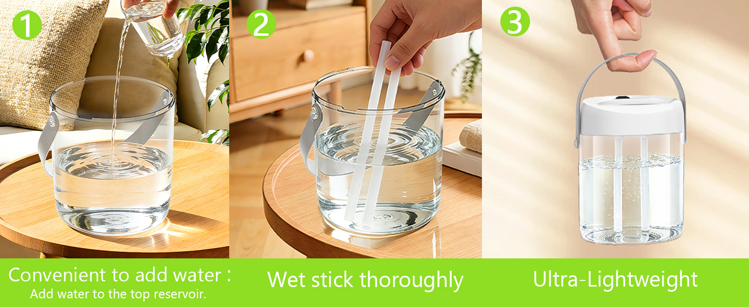 Portable Small Humidifier for Bedroom, Aroma Diffuser Personal Desktop Plant Humidifier Indoor