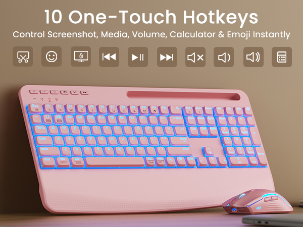 Keyboard with shortcut, multimedia keys for productivity, ideal for accountants, designers &amp; IT pros