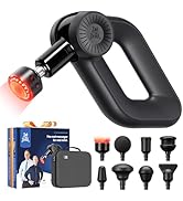 BOB AND BRAD D6 Ultra Massage Gun with Infrared Light, Deep Tissue Percussion Massager Gun with 1...