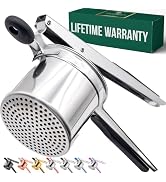 Bellemain Large Potato Ricer 15oz – Heavy Duty Stainless Steel Potato Masher for Smooth Mashed Po...