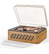 CARONSORT CD Player Music Box with Bluetooth Nostalgic Retro Portable CD Players for Home, HiFi S...