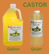 Castor Oil Collage of Sizes gallon and quart