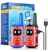 Walkie Talkies for Kids Rechargeable: 2 Pack Kids Walkie Talkies Outdoor Toys for 3 4 5 6 7 8 9 1...