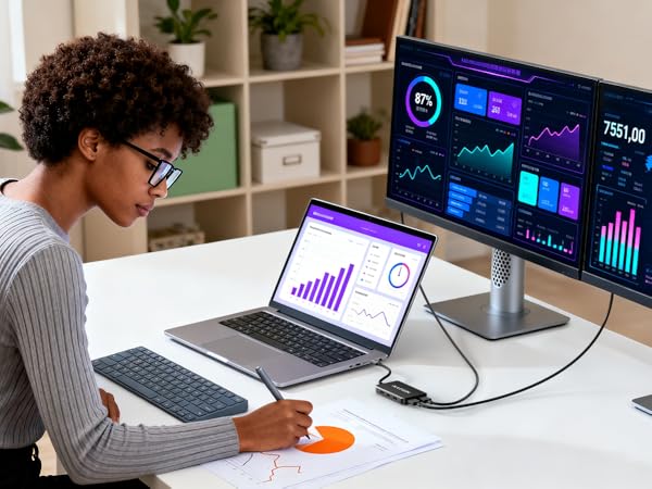 dual hdmi adapter extended display 