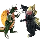 TwCare Set of 2 SpaceGodzilla Disosaur Dragon Gigan Space Toys, Kaiju Universe Action Figures Kin...
