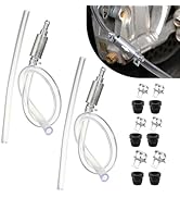 Ferianl 2PCS Brake Bleeder Hose, Motorcycle Hydraulic Brake System Bleeding Tools, One Way Check ...