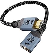 CABLAPTOP 16K HDMI 2.2 Extender Cable 1FT/0.32M Male to Female,HDMI Extension Cable Support 16K@6...