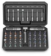 42 in 1 Magnetic Screwdriver Set, Multi Bit DIY Ratchet Screwdriver Set T Handle Detachable, Comp...