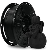 FLASHFORGE PLA Filament 1.75mm +/- 0.02mm, Matte Black 3D Printer Filament 1kg (2.2lbs) Spool, Ex...