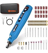 HARDELL Cordless Mini Rotary Tool Kit, 5-Speed with 69 Accessories, USB-C Rechargeable 3.7V, for ...