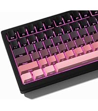 Womier Keyboard Keycaps - Pink Cute Keycap MOA Profile, PBT Dye-Sublimation Custom Key Caps Set 60% ...