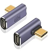 Poyiccot USB C Right Angle Adapter for 40Gbps USB 4 Cable, USB C 90 Degree Adapter 8K@60Hz 100W P...
