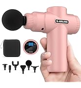 AERLANG Mini Massage Gun-Pink,Muscle Deep Tissue Massager Gun, Handheld Percussion Massager, Port...
