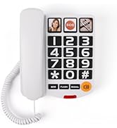 Cheeta Big Button Phone for Seniors, Landline Telephone for Home with Picture, Durable Hand-Free ...