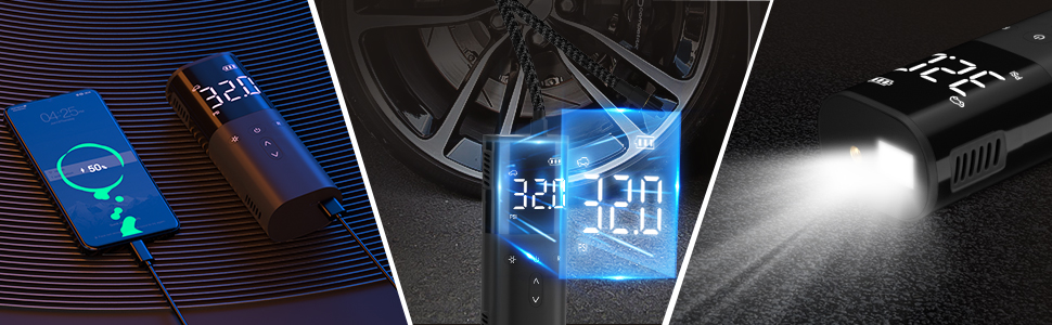 portable air compressor, car air pump, car tire pump,