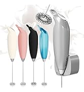 Laposso Magnetic Base Milk Frother Wand with Stand Battery Operated (not incl.) Handheld Electric...
