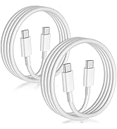 USB C to USB C Cable (6FT, 2Pack),Type-C 60W Woven Fast Charging Cord Long for iPhone 17/16/15 Pr...
