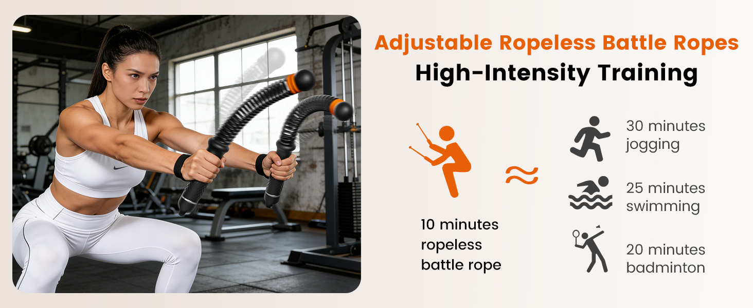 Adjustable Ropeless Battle Ropes