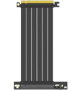 GLOTRENDS PCIe 3.0 X16 GPU Riser Cable Length 200mm, Female 90 Degree Angle, Compatible with Gen ...