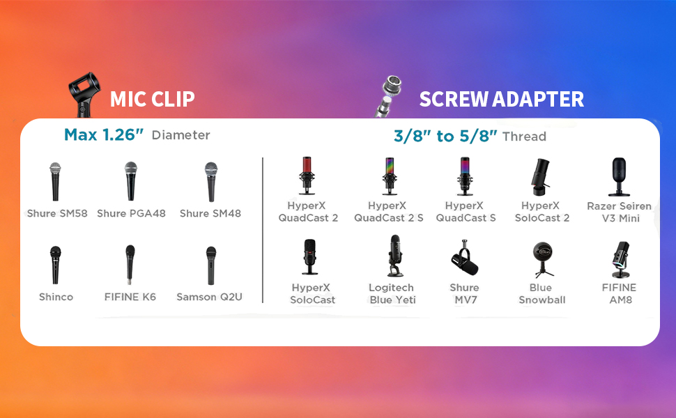 Boom Arm Microphone Mic