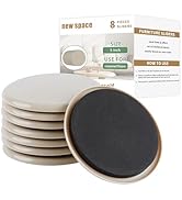 Furniture Sliders for Carpet, new space 8 Pcs 5" Round Sliders for Moving Furniture, Heavy-Duty F...