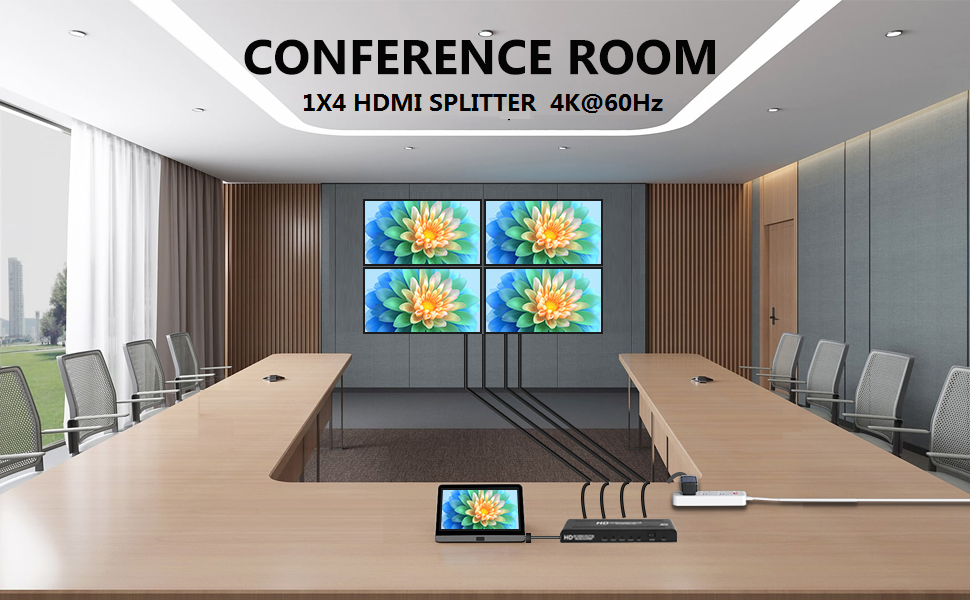 4k 1x4 hdmi Splitter Hdmi Splitter for game rooms and data center control, information distribution