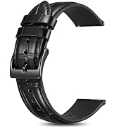 Korwuira Premium Leather Watch Band for Men and Women, Genuine Alligator-Embossed Wrist Strap, Qu...