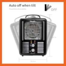 comfort zone portable space has an auto off feature if it's tipped over