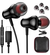 USB C Headphone HiFi Wired Earbuds for Samsung S26 Ultra S25 FE S24 S23 A17 A16,in-Ear Noise Isol...