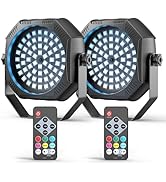 DazzlingStage Rechargeable Strobe Light, 60 LED RGB Mini Flashing Light, 30W Battery Powered Stro...