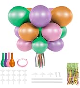 QIPUMP Balloon Chandelier Kit,24" Hanging Pendant Decoration with Tassels &amp; Hooks,Elegant Ceiling...