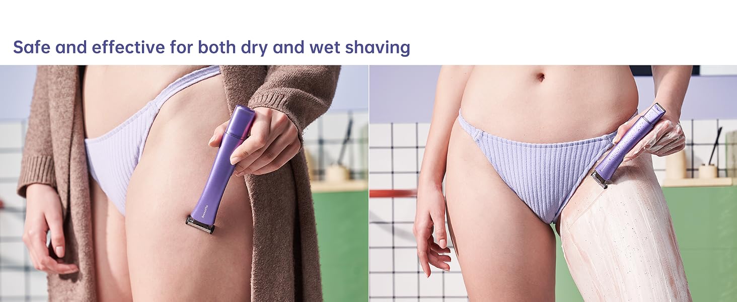 Safe and effective for both dry and wet shaving