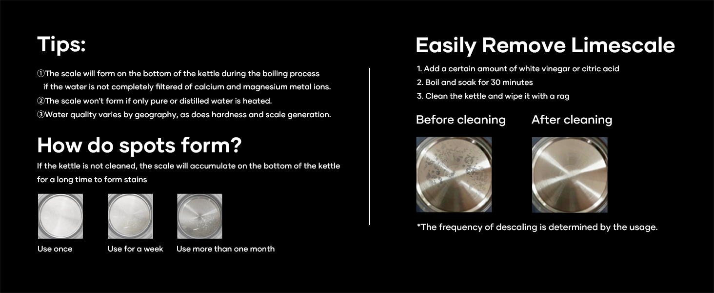 Easily remove limescale