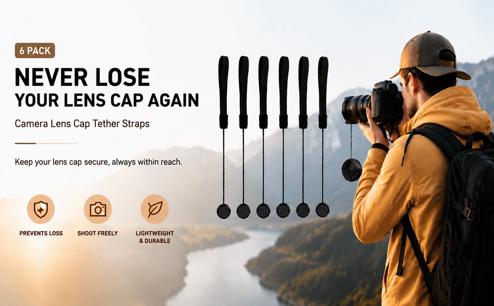 DSLR lens cap holder elastic anti lost cord