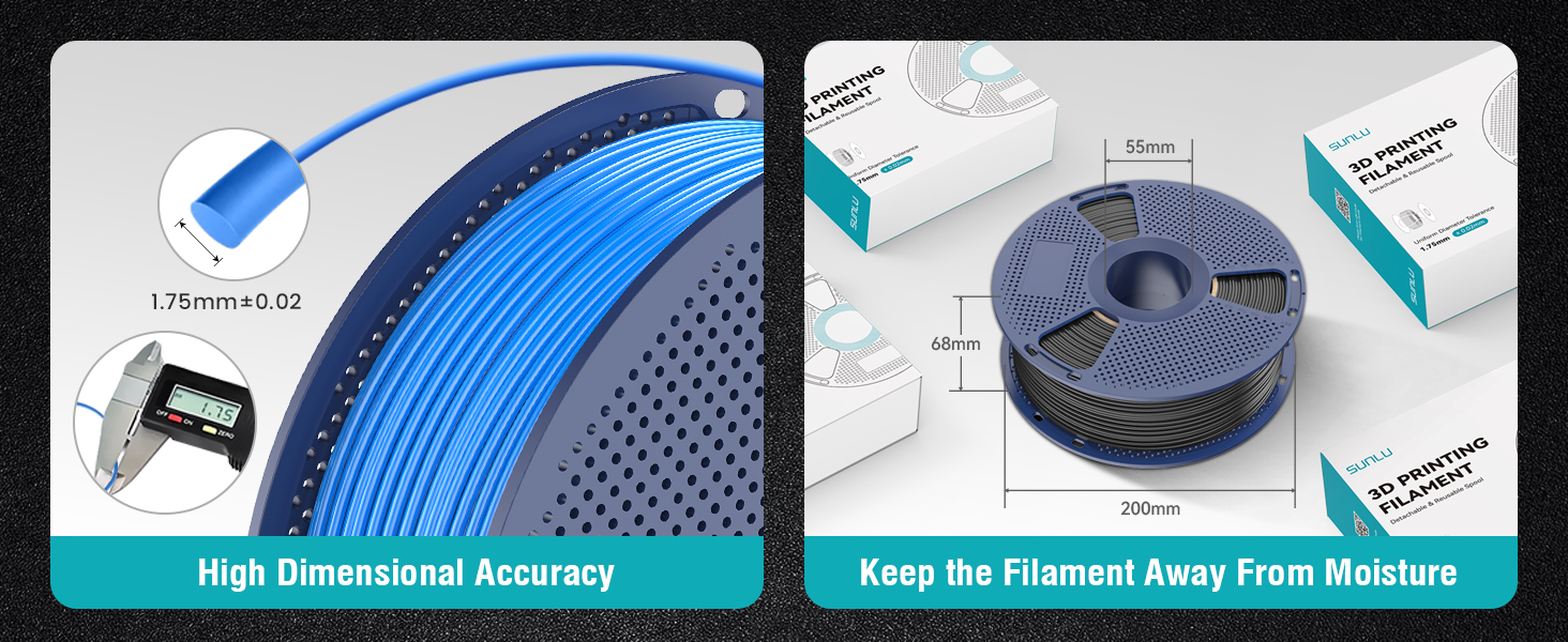 SUNLU ABS Filament 1.75mm 3D Printer Filament