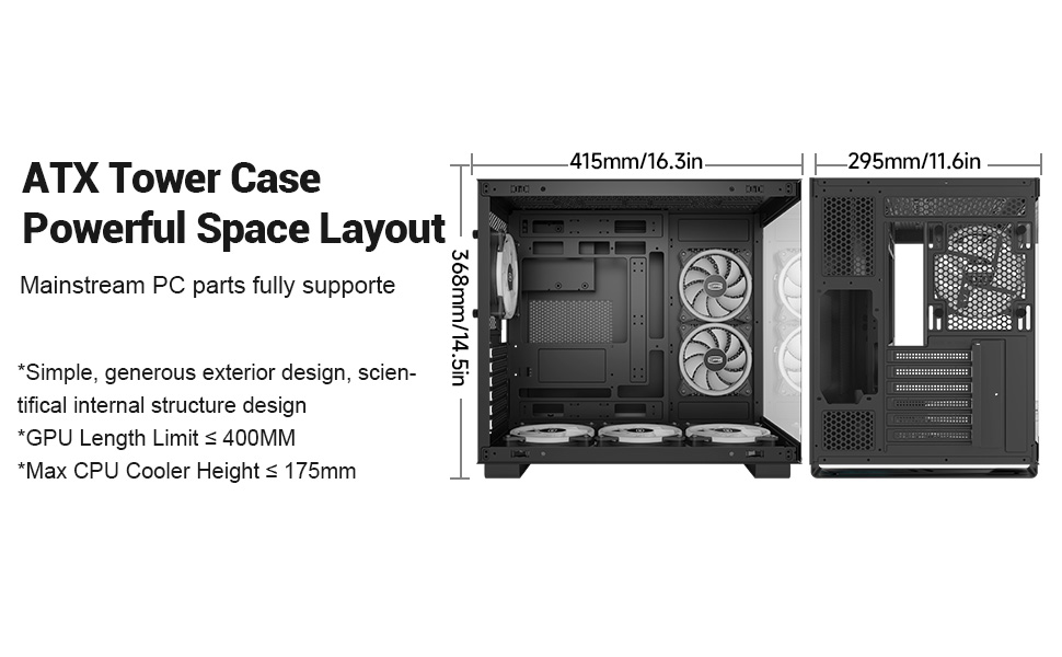 PCCOOLER C3T500 ARGB PC Case