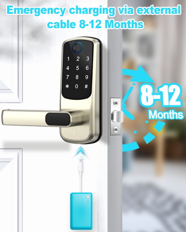 keypad door lock with handle