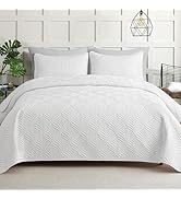 Whale Flotilla Elegant Extra Soft Quilts Queen Size, 3-Piece Lightweight Modern Geometric Full Qu...