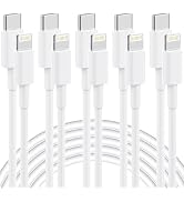 USB C to Lightning Cable [Apple MFi Certified] 5 Pack 6/6/6/6/6 FT iPhone Charger Type C to Light...